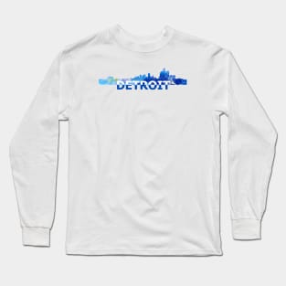 Detroit Skyline Long Sleeve T-Shirt